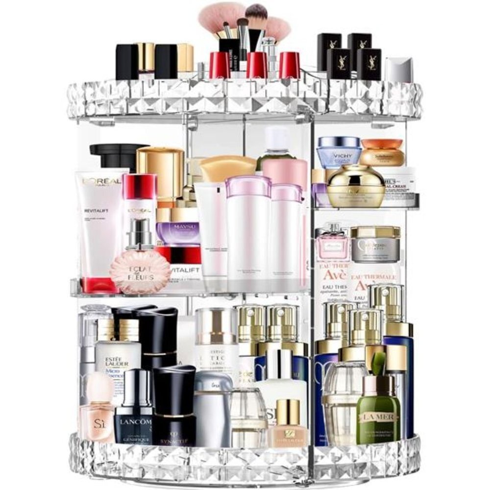 Makeup Organizer 360 Degree Rotating 7 Adjustable Layers Large Capacity Cosmetic